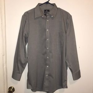 Stafford Men’s gray dress shirt.